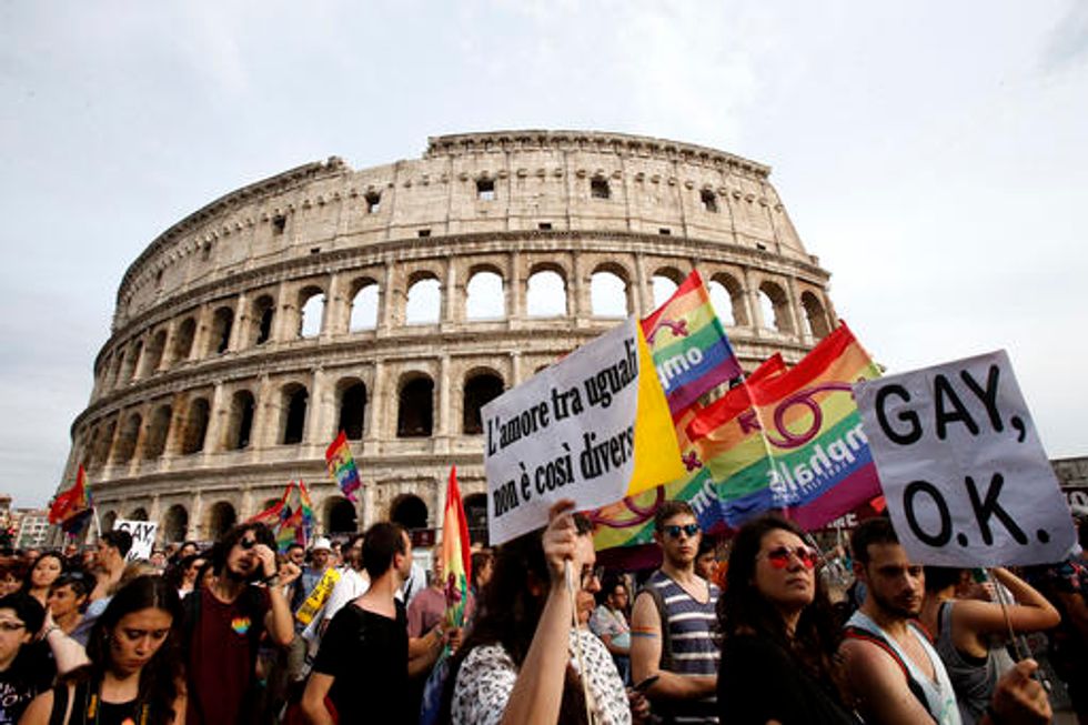 Thousands March in Gay Pride Events Across Historically Catholic Italy and Poland