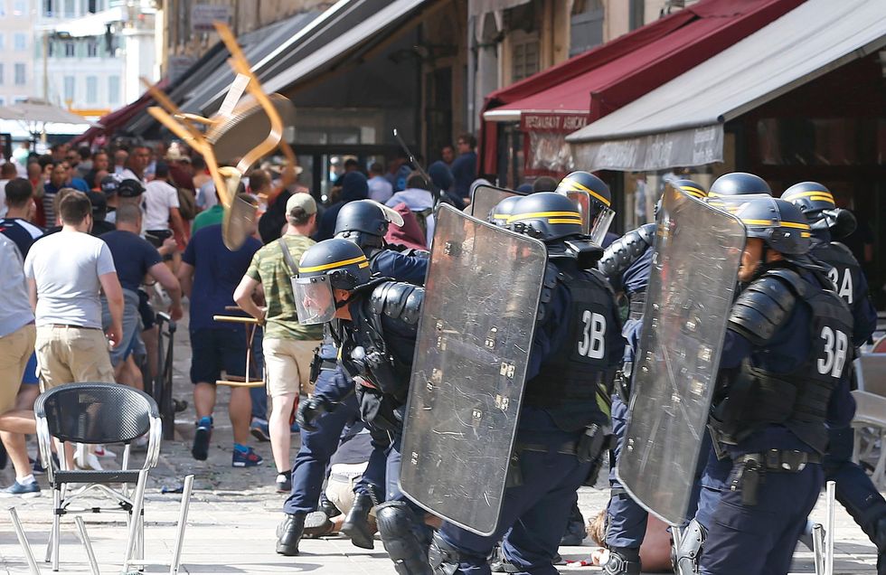 England and Russia Soccer Fans Brawl Inside Stadium After European Championship Match