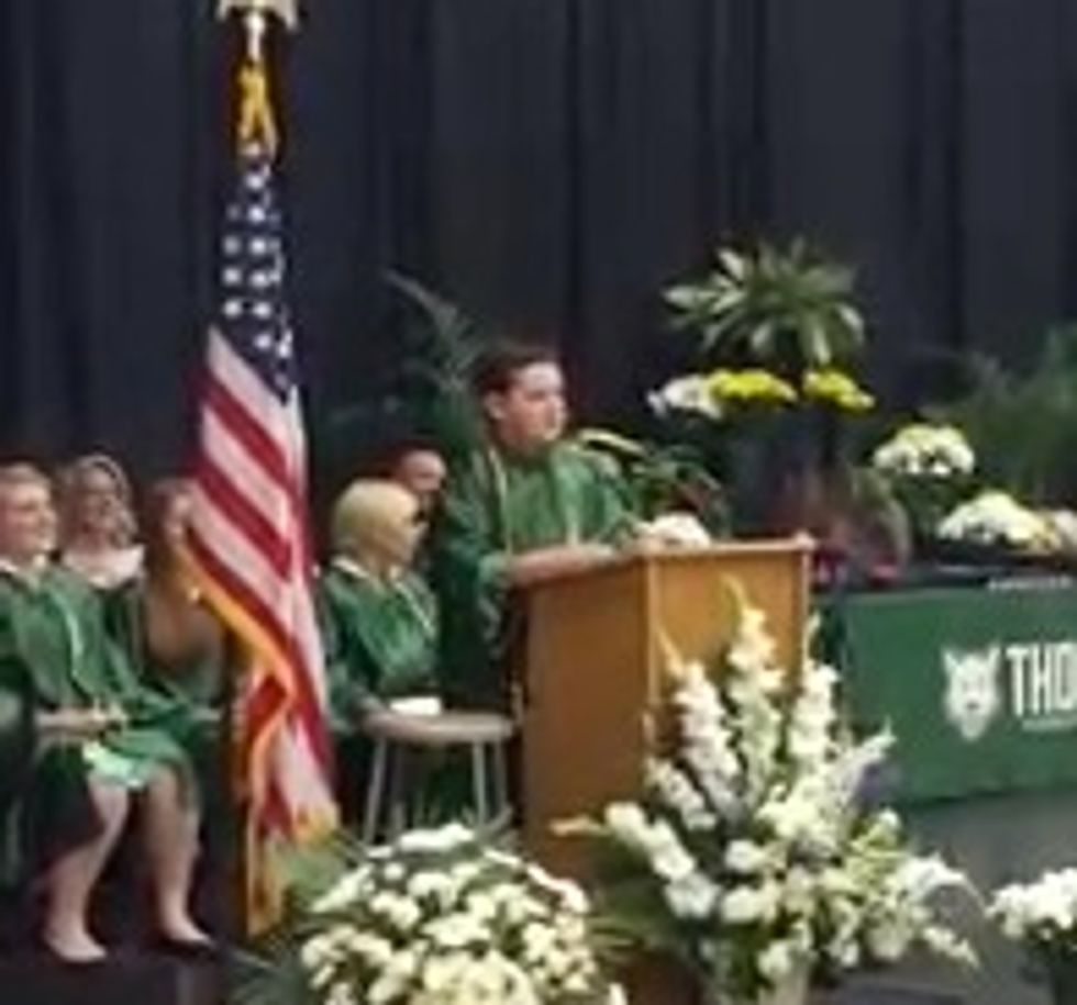 Eighth-Grader Impersonates Trump, Cruz, Obama, Clinton During Graduation Speech — and the Crowd Goes Wild