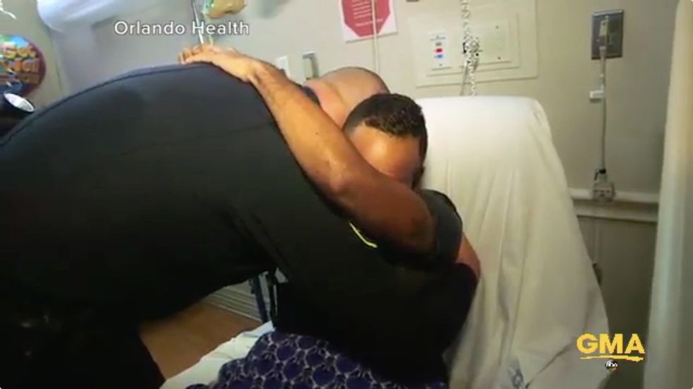 Orlando Attack Victim Has Emotional Reunion With the Police Officer Who Rescued Him From the Nightclub