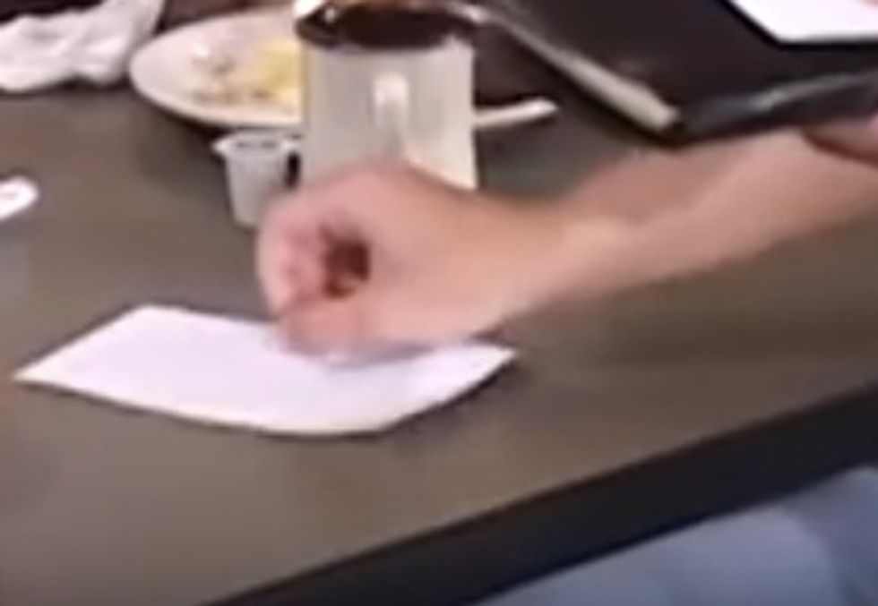 Waitress' Note to Couple Who Spent Dinner on Phones Aiding W.Va. Flood Relief: 'I Know It Isn't Much