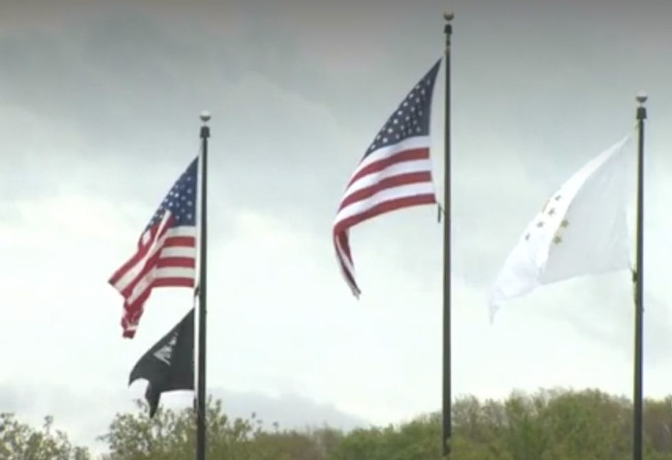 Where a Veterans Cemetery Visitor Spots Bunches of American Flags Sparks Fury