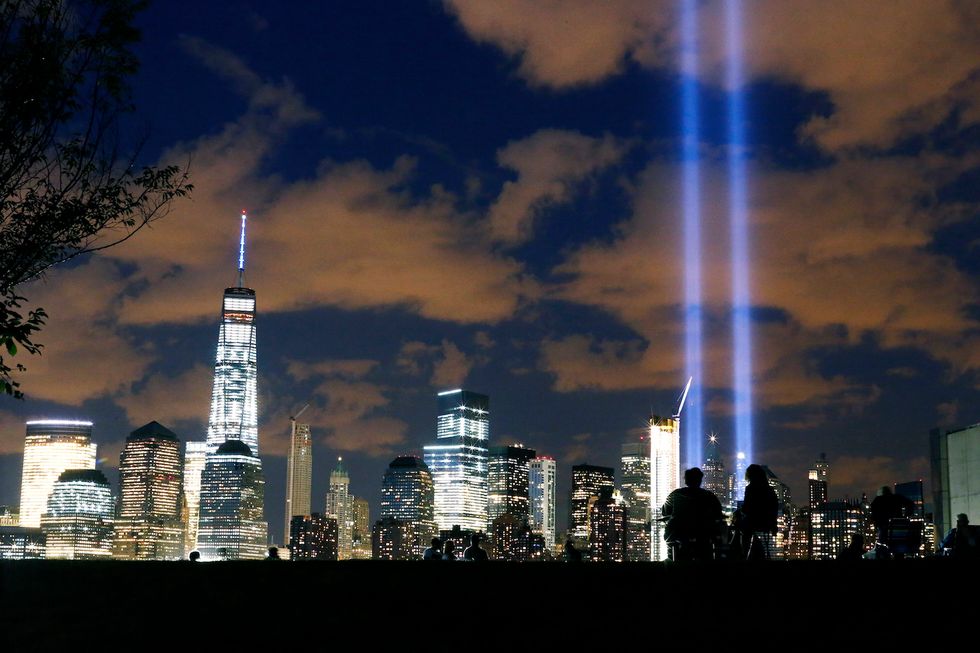 Photographer Captures 'Vision of the Lord' Atop Light Beams Where Twin Towers Once Stood