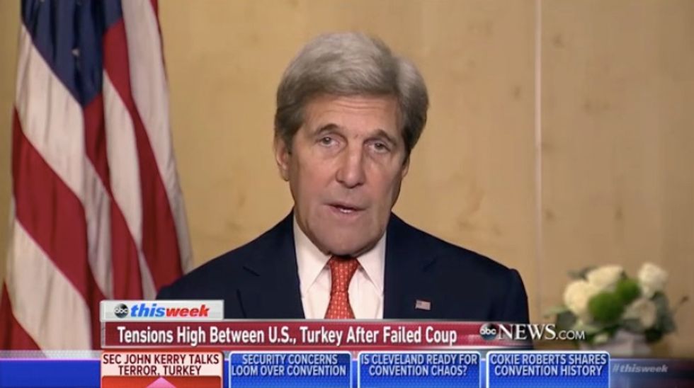Kerry: U.S. Concerned Turkey Could Crack Down on Democracy After Failed Coup