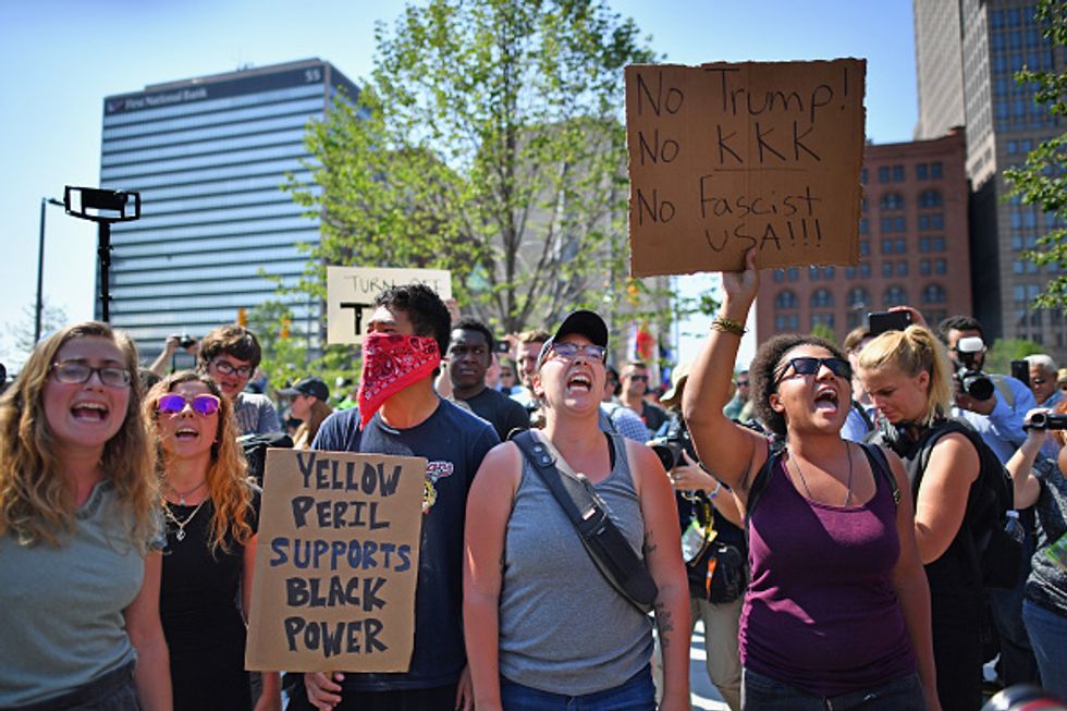 Black Lives Matter Supporters, KKK, Westboro Clash Outside RNC, Throw Urine at Each Other