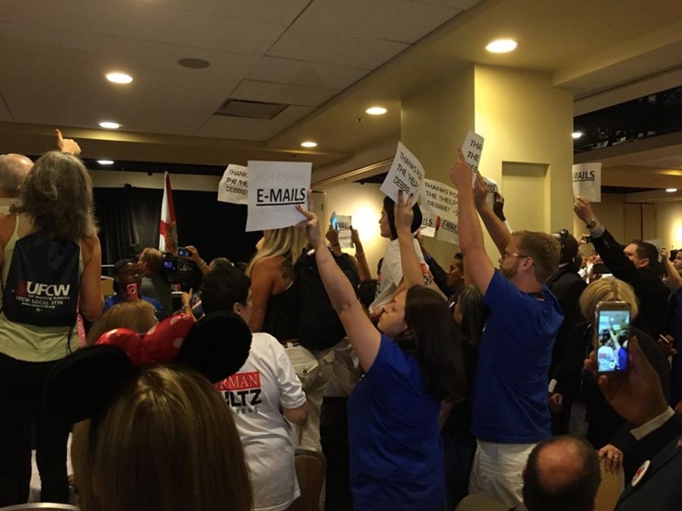 Shame': Wasserman Schultz's First DNC Event Goes About As Well As You'd Expect