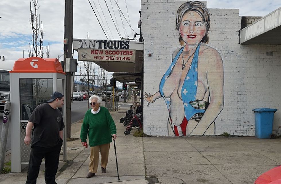 See How a Street Artist Fixed His 'Offensive' Clinton Mural