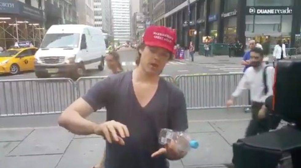 Racist Out!': Watch How 'Black and Brown' Activists Forcibly Remove Trump Supporter From NYC Park