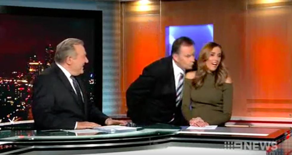 See Weather Reporter’s Priceless Reaction When Colleague Attempts On-Air Farewell Kiss