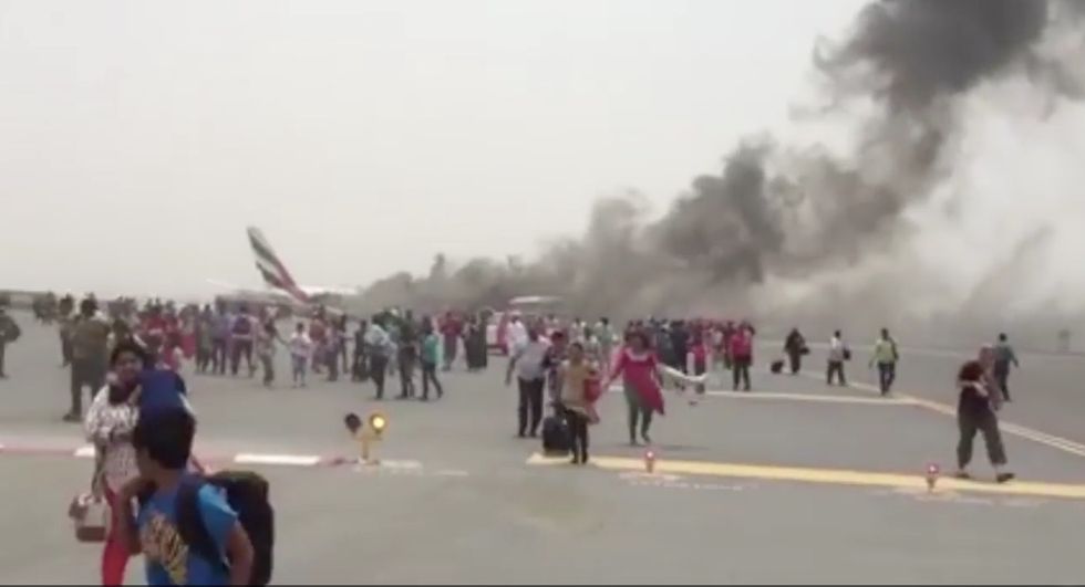 Video Shows Passengers Running for Their Lives After Dubai Plane Crash Lands, Explodes on Runway