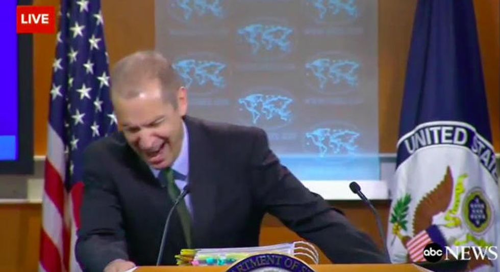 State Dept. Spox Bursts Out Laughing After Calling Press Briefing an ‘Exercise in Transparency\