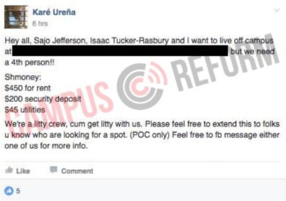 Group of Pitzer College Students Refuse to Live With Whites: ‘Don’t See How This Is Racist’