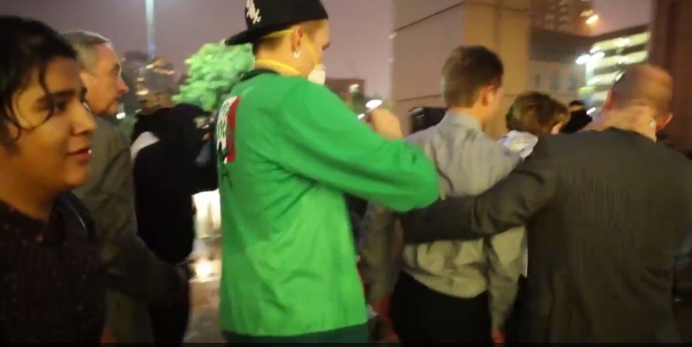 ‘Racist!’: Trump Supporters Forced to Run 'Gauntlet' Through Aggressive, Violent Protesters