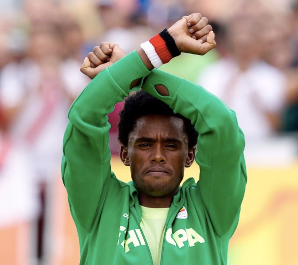 Marathoner Who Made Anti-Government Gesture Won't Be Prosecuted, Ethiopia Says
