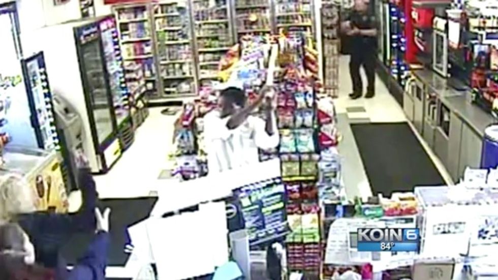 Surveillance Video: Officer Saves Women From Attacker With Deadly Shot