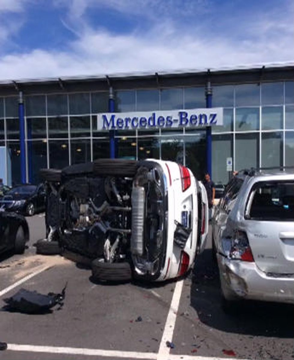Woman Test Driving $60K Mercedes-Benz Somehow Manages to Flip Luxury Vehicle in Parking Lot