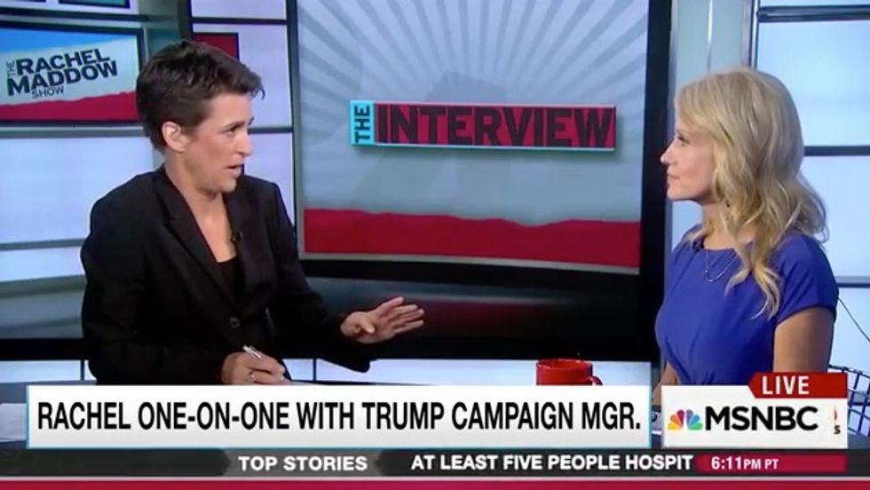 Rachel Maddow Grills Kellyanne Conway on Trump’s Position on Muslim Immigration