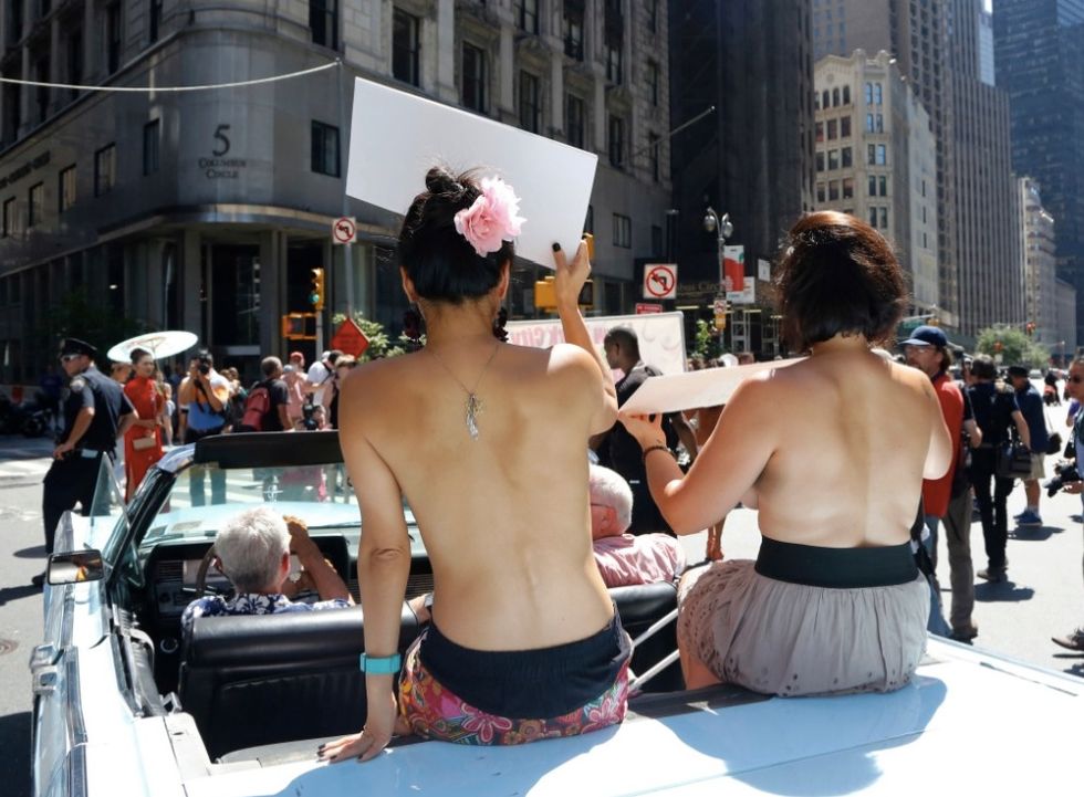 Women Push for Gender Equality on GoTopless Day