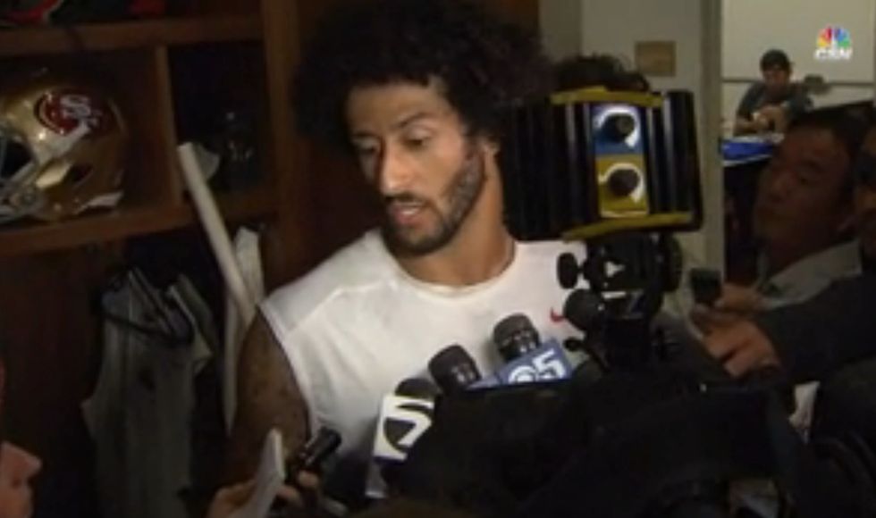 Kaepernick: I'll Sit Through the National Anthem Until 'That Flag Represents What It's Supposed to Represent