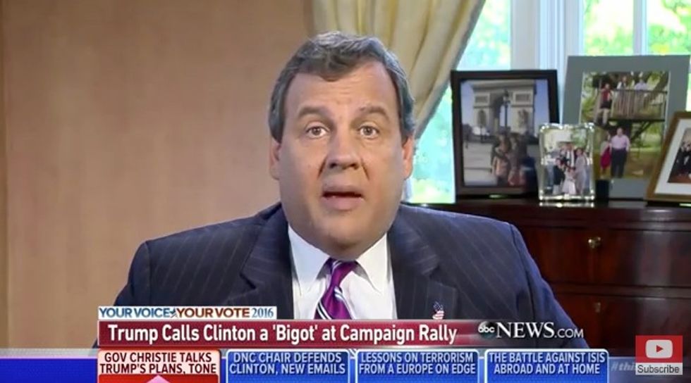 Watch How Chris Christie Responds When Asked if Clinton Is a Bigot 