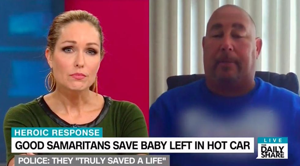 HLN Blurs Trump T-Shirt Worn by Retired N.J. Cop Who Saved Infant Girl's Life