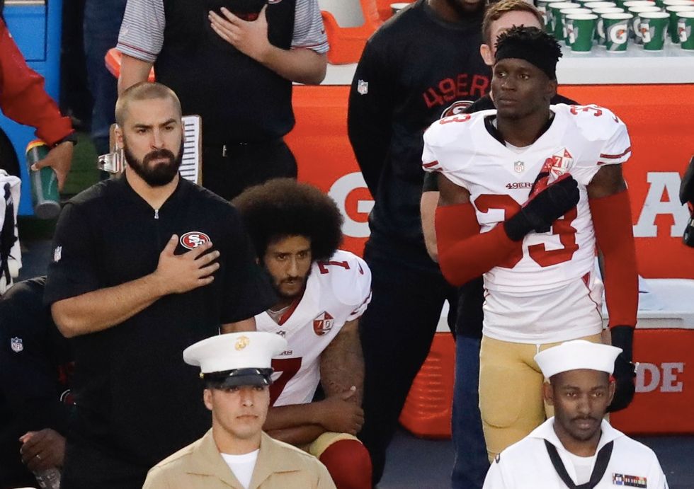 Kaepernick Does Not Stand During National Anthem Before Game Against San Diego
