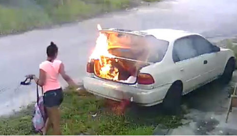 Florida Woman Arrested After Allegedly Setting Fire to Ex-Boyfriend's Car — at Least That's What She Thought