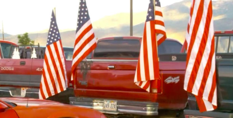 Students Send Not-So-Subtle Message to Whoever Burned American Flag on Classmate’s Pickup