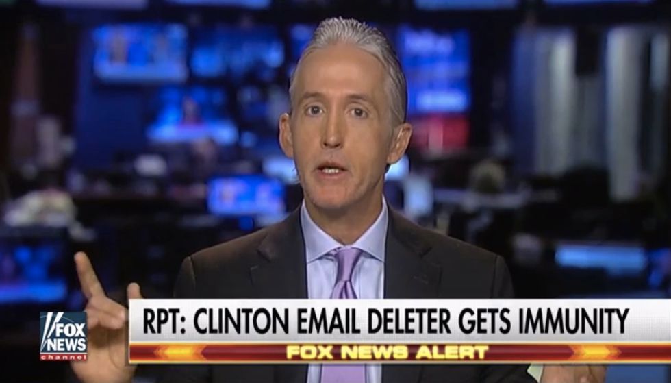 Trey Gowdy Claims DOJ Gave Immunity to the ‘Person Who Actually Robbed the Bank’ in Clinton Email Scandal
