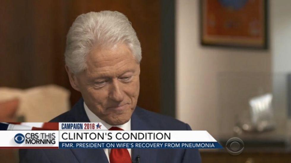 CBS Appears to Edit Out Bill Clinton's Gaffe During Interview on Wife's Health