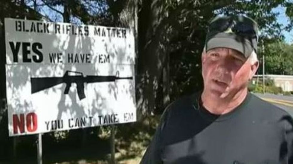 Black Rifles Matter': Front-Lawn Sign Triggers All the Controversy You Can Imagine