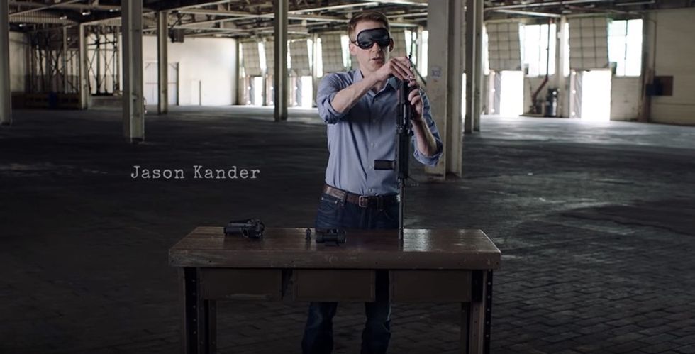 Watch a Missouri Senate candidate assemble a rifle blindfolded in less than 30 seconds