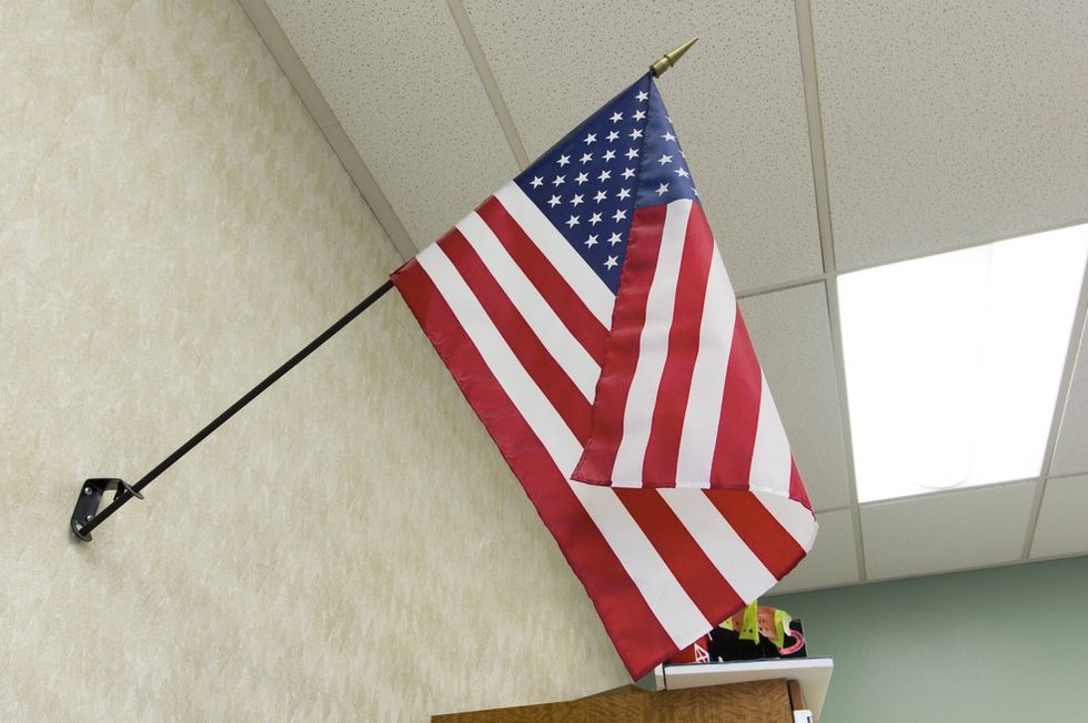 North Carolina teacher takes heat for 'stomping' on American flag during lecture