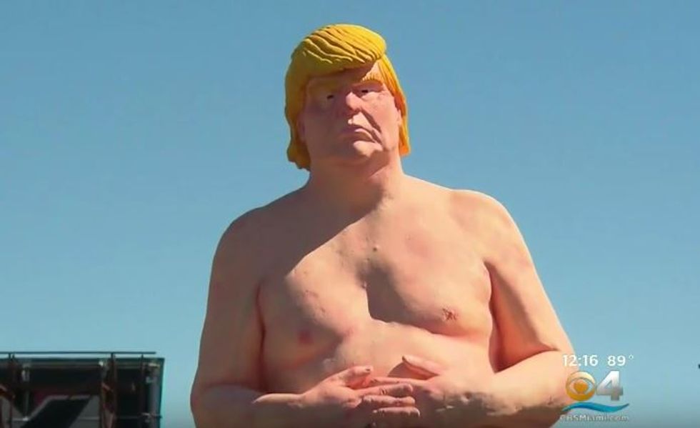 Police: Naked Donald Trump statue stolen in Miami
