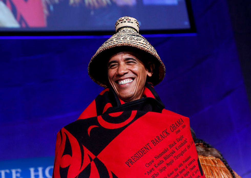 See the 'unspoken presidential rule' that Obama broke Monday — and it involves hats