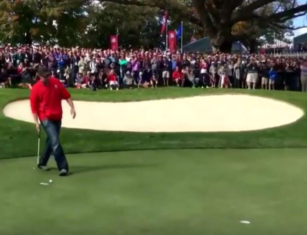 American heckler at Ryder Cup accepts challenge to sink a putt the pros could not