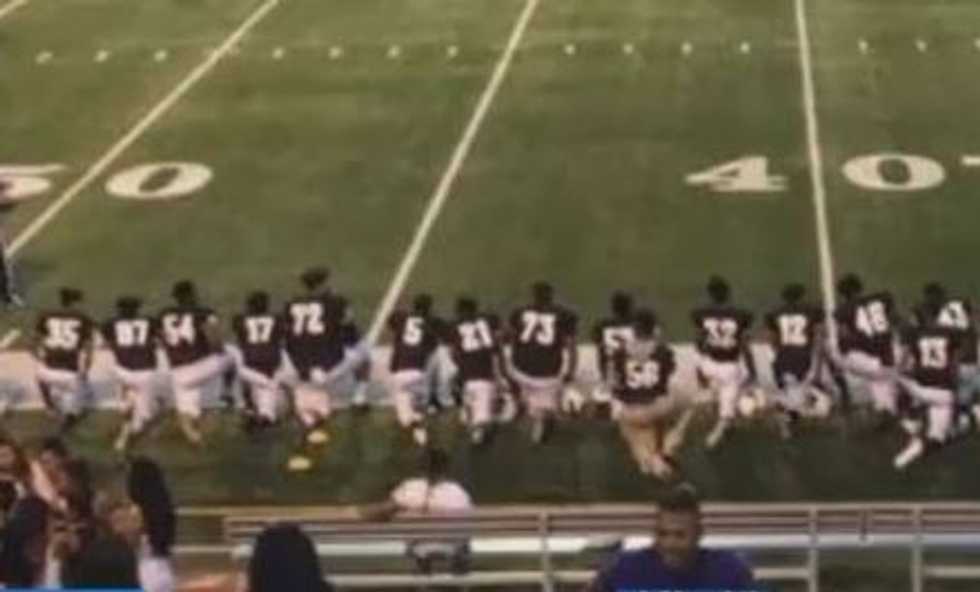 H.S. football players exercise right to kneel during anthem — so sheriff's deputies exercise a right of their own