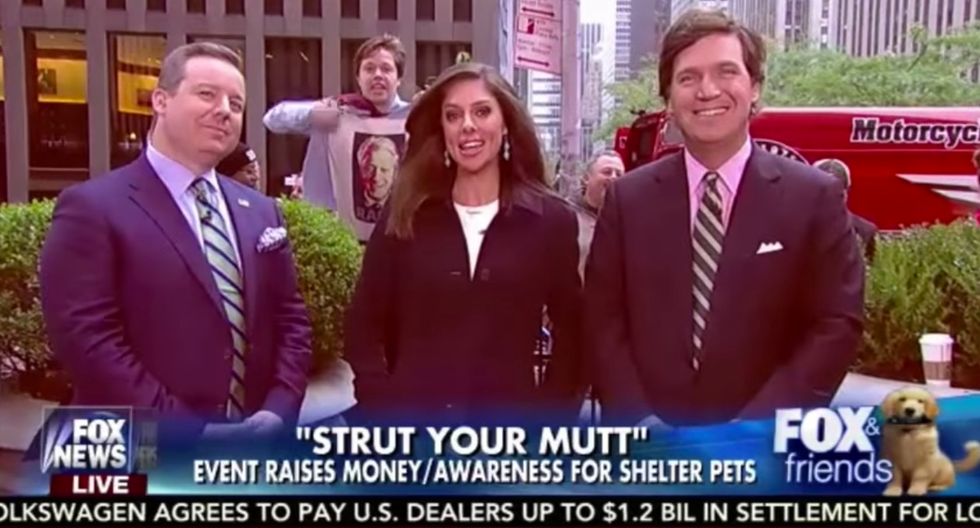 Man repeatedly yells 'Bill Clinton is a rapist' during live Fox News segment