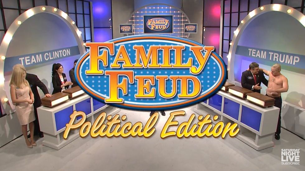Team Trump and Team Clinton faceoff in 'Family Feud' sketch on 'Saturday Night Live
