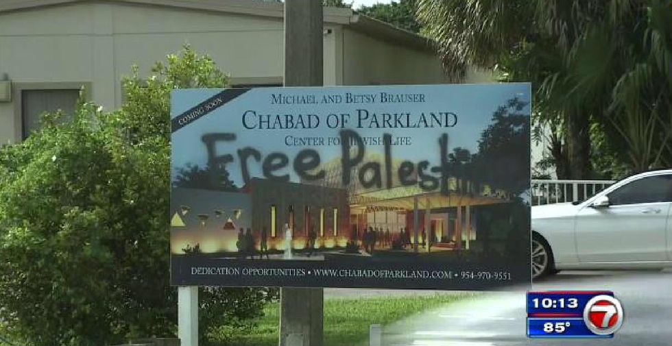 Synagogue vandalized with 'free Palestine' graffiti on eve of Jewish new year