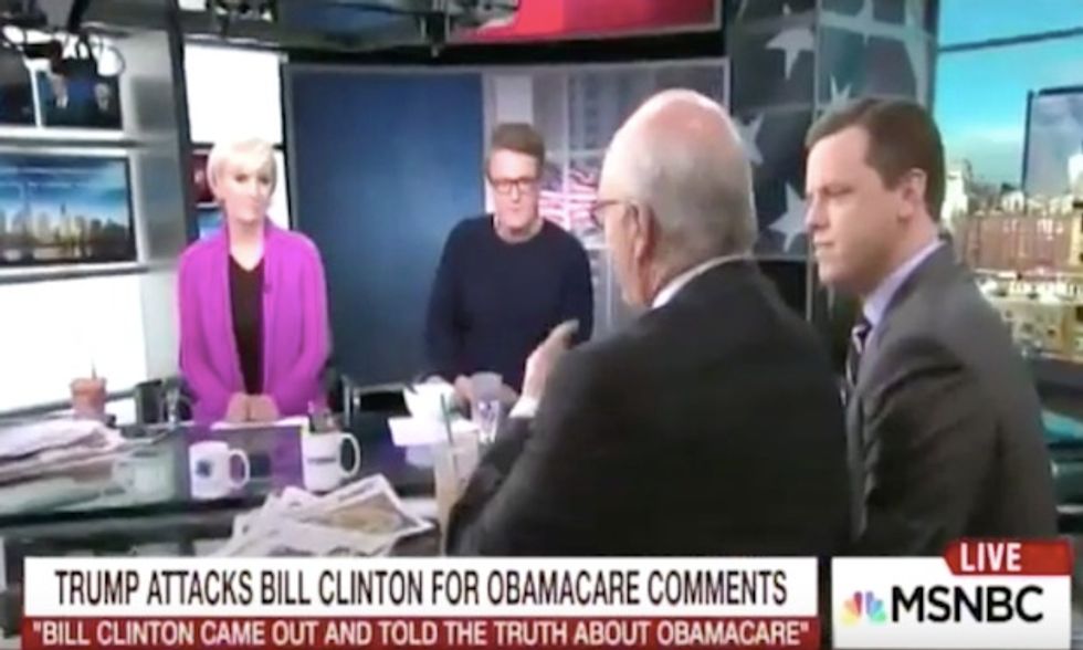 Why did he do that?': MSNBC panel speculates on a motive behind Bill Clinton's Obamacare slam