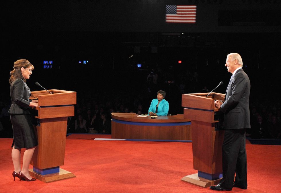 Sarah Palin on the VP candidates seated during debate: ‘The dudes lucked out’