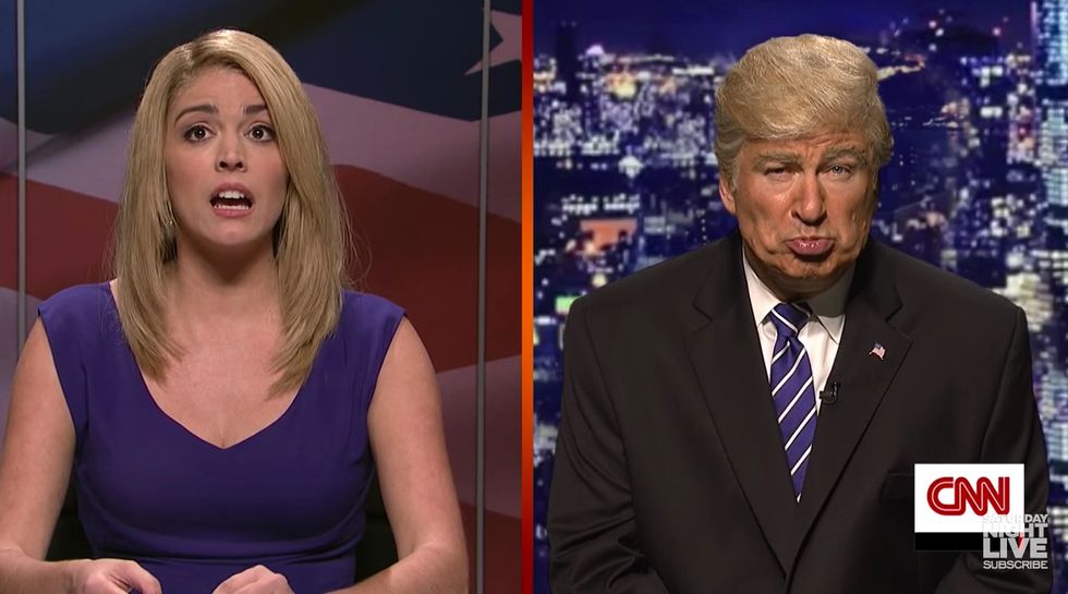 Alec Baldwin plays Trump on 'SNL,' makes light of latest scandal: 'I can do a lot more than just grab it!