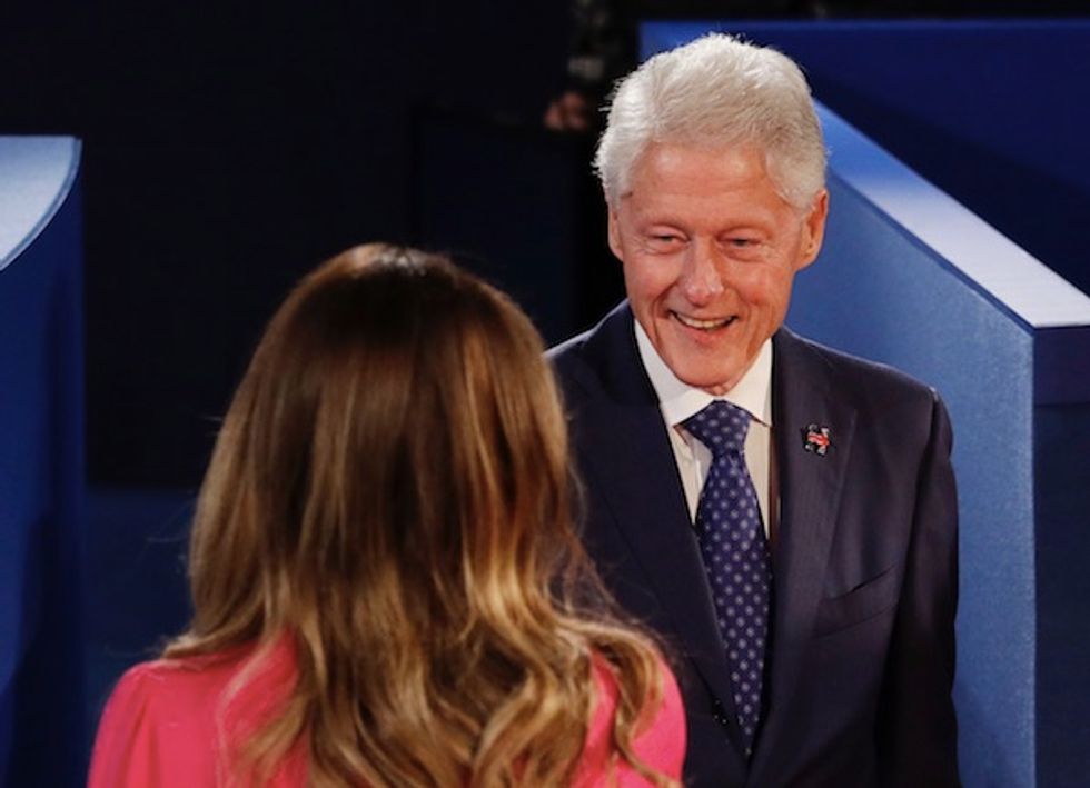 Camera catches Bill Clinton's face as Trump details fallout over former president's sexual scandals