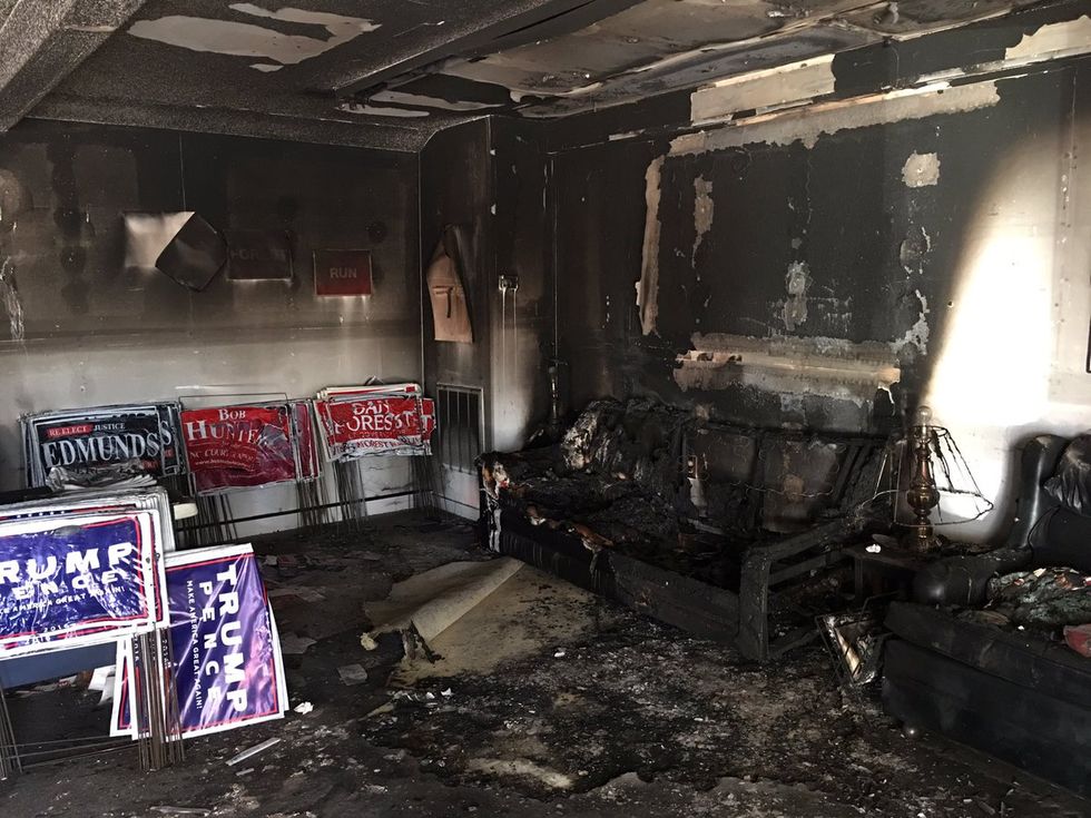 Democrats raise more than $13,000 to help reopen firebombed GOP office in N.C.