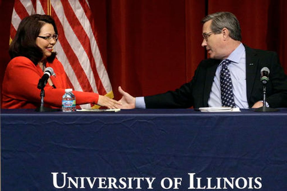 Sen. Mark Kirk apologizes to 'American hero' Rep. Tammy Duckworth for inappropriate debate comment