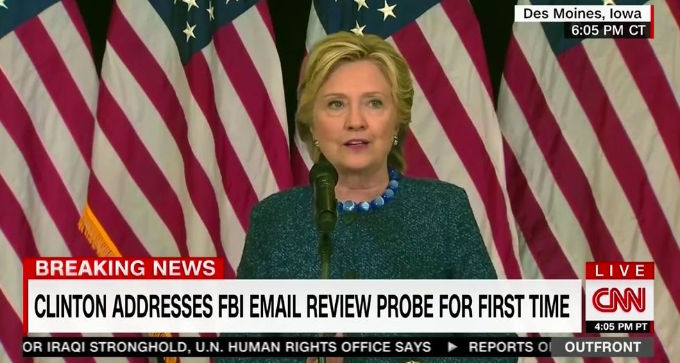Clinton urges people to continue early voting despite FBI re-opening their case against her