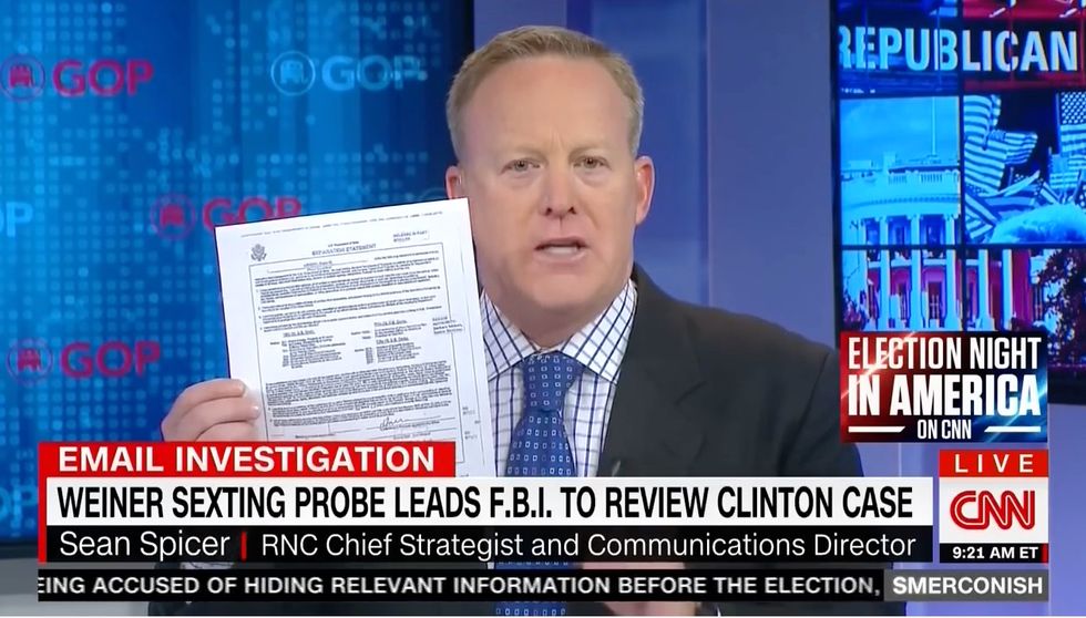 GOP's Sean Spicer: Huma Abedin may have violated 'legal obligation' to turn over all classified info after she left State Dept.