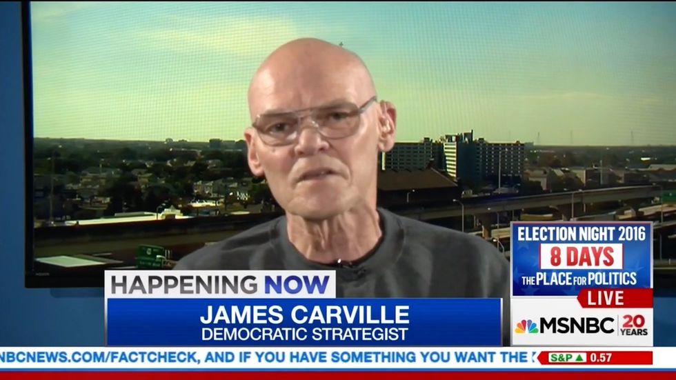 James Carville comes unglued at MSNBC host over coverage of Clinton email scandal