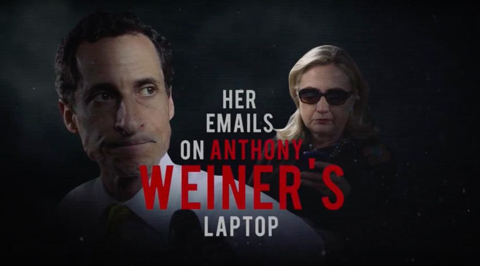 Scathing new Trump ad ties Clinton to 'pervert Anthony Weiner